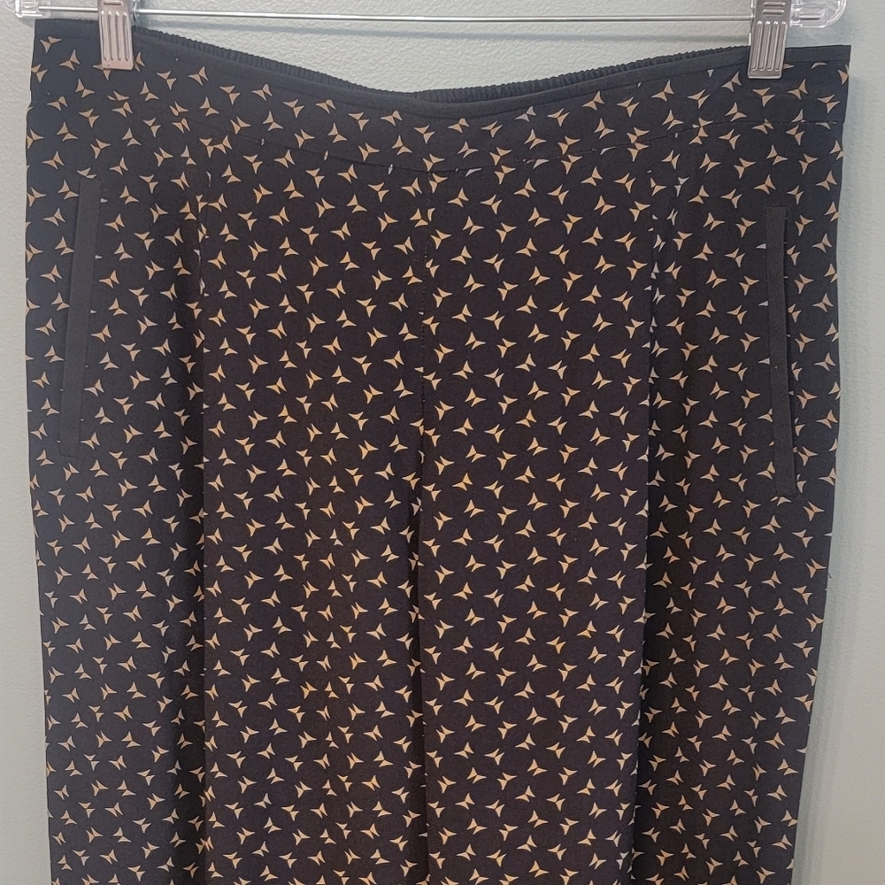 Lafayette 148 New York Designer Luxury‎ 100%Silk Black Design Pants Size Large - Picture 5 of 12